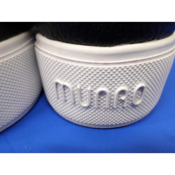 Munro TILLY Black Leather Arch Support Comfort Sneakers Zipper Lace Up Women's 7 - Picture 5 of 7